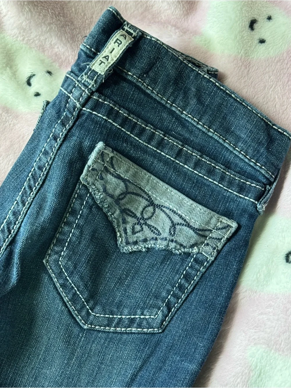 Ariat Jeans Girls Size 10 Stretch Boot Cut Youth Western Rodeo Listing B